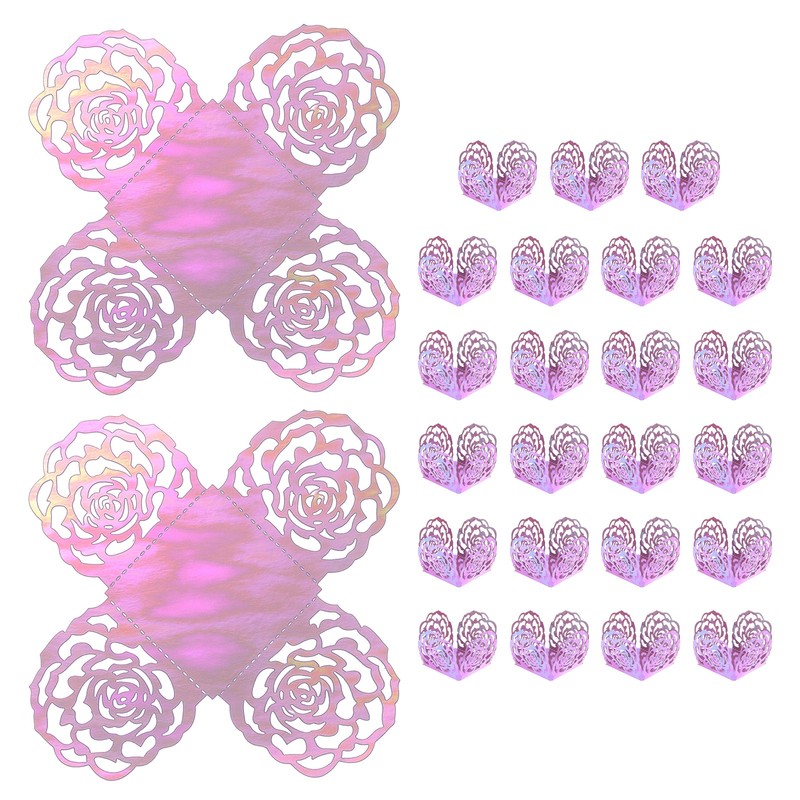 25PCS 4 Inch Wedding Birthday Truffle Wraps, Light Purple