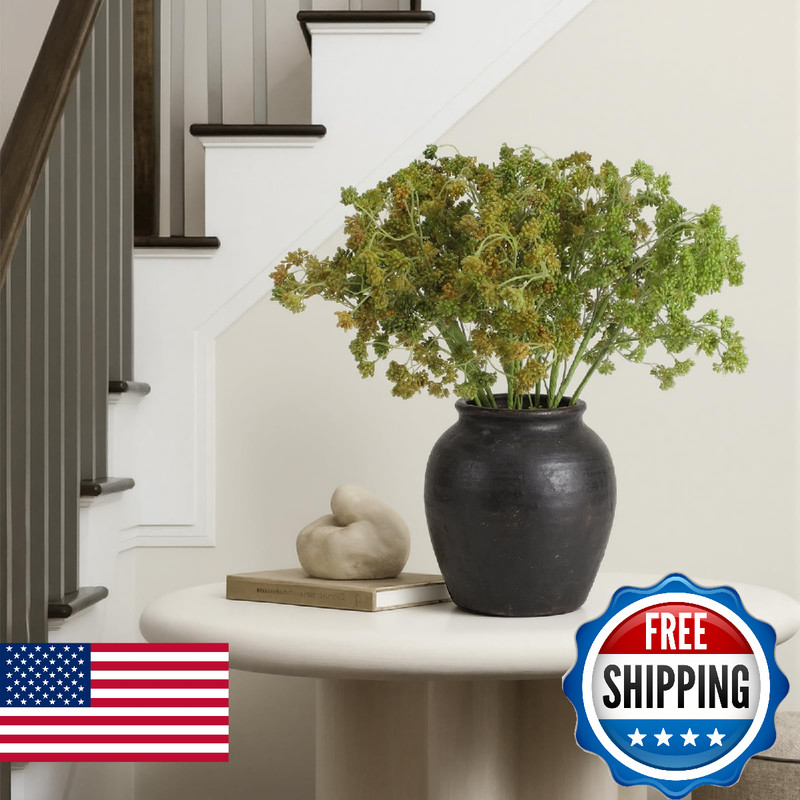 Thiccywoov 10 Pcs Green Faux Berry Stems for Vase, 16 Inch Artificial Greenery S