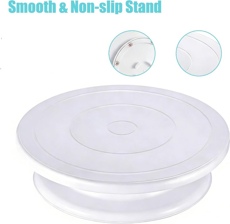 Elegant Cake Decorating Kit - 69 PCS with 11-Inch Turntable & 50 Disposable Bags gallery