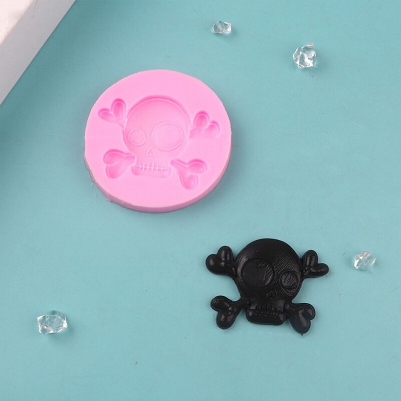 Silicone Skeletons Mold Cupcake Toppers Fondant Mold Halloween Skull Baking Tool gallery