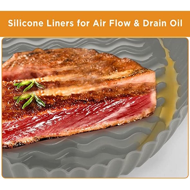 Adems Silicone Air Fryer liner Reusable and Easy to Clean, Non-Stick - 3 in pack gallery