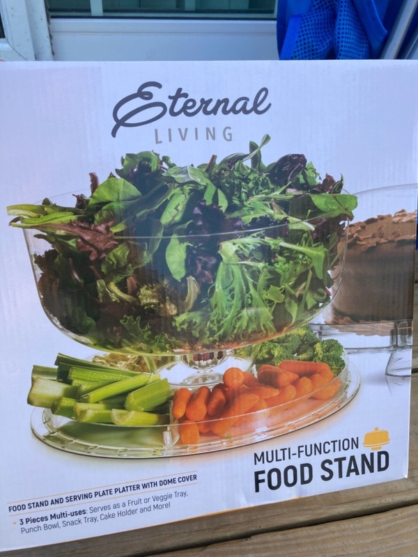 * Multi-function cakeparty Serving Stand Dome Lid Eternal living Bowl 12″