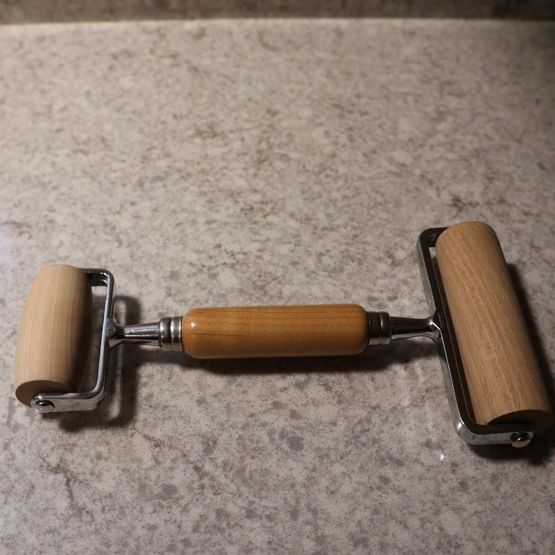 DOUBLE ROLLING PIN FOR PASTRY WOODEN EXCELLENT