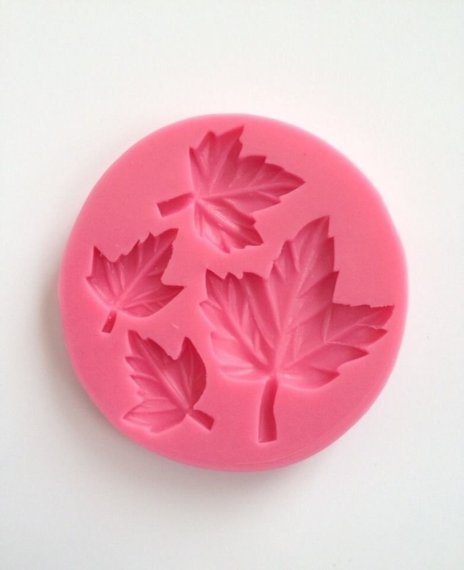 Fall Leaves Leaf Soft Silicone Mold Fondant Mat Cake Decorating Cupcake Baking