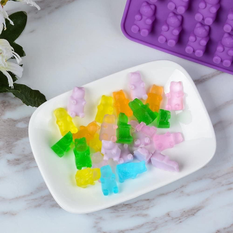 Gummy Bear Silicone Mold Mini Cute Bear Shaped Candy Mold 2PCS-50 Cavity Gummy B gallery