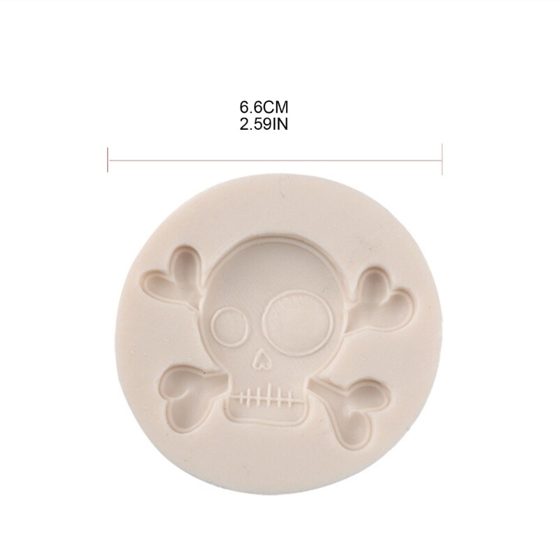 Silicone Skeletons Mold Cupcake Toppers Fondant Mold Halloween Skull Baking Tool gallery