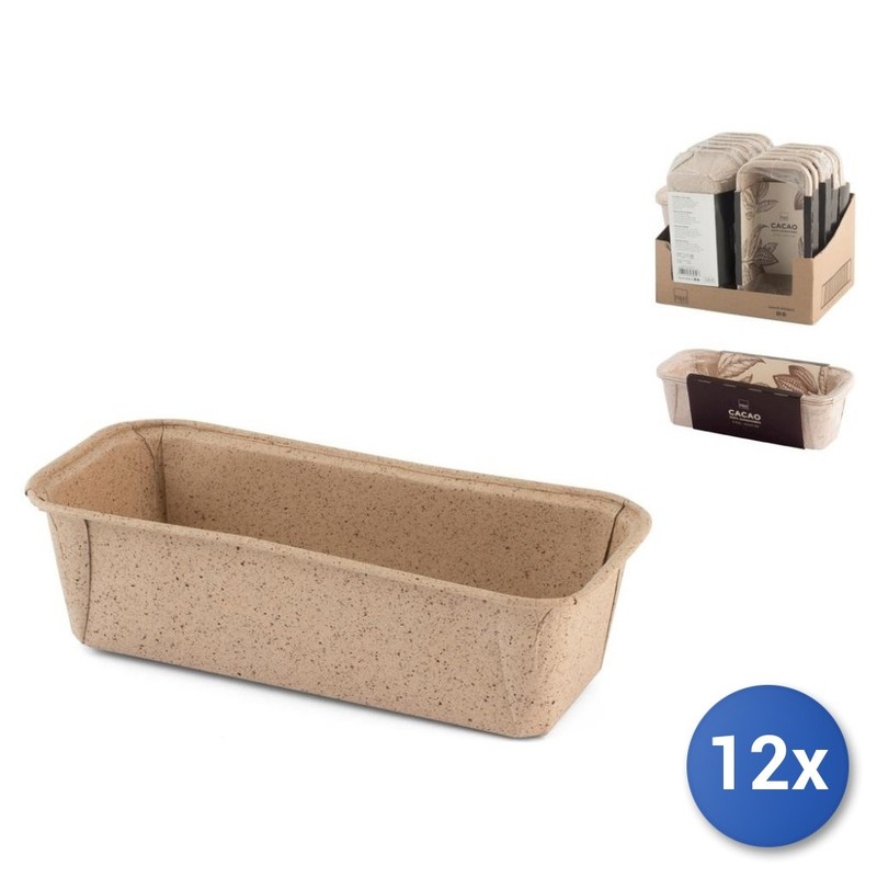 12x Packs 3 Molds Cocoa Plumcake 23.5x11cm H&H