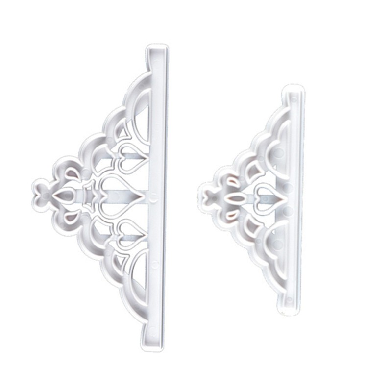 2 Pcs Crown Cutters Set Princess Crown Mold Tiara Cutter Cake Decorating Mold US