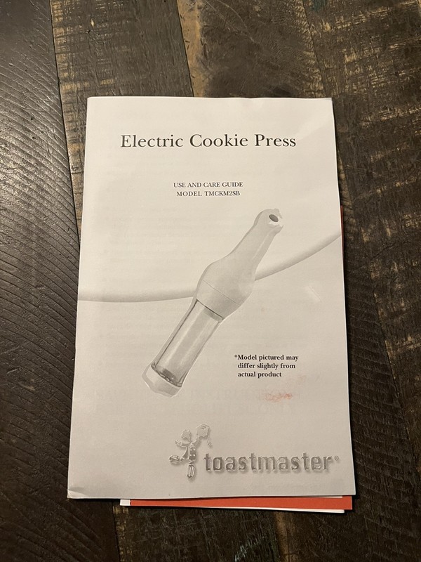 Toastmaster Cookie Press Electric with Cookie Discs Decorator Tips Stainless NIB gallery