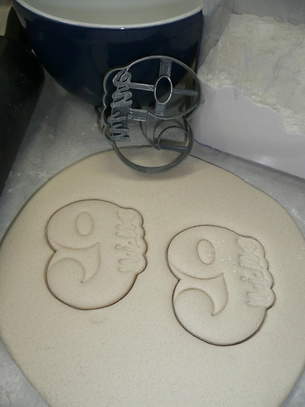NUMBER 9 WITH WORD ON SIDE DETAILED COOKIE CUTTER MADE IN USA PR5049 gallery