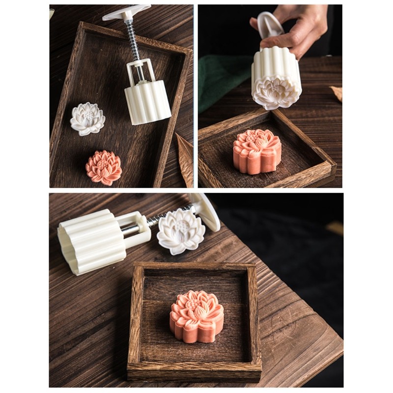 Lotus Design Hand Pressure Fondant Decoration Cookie Cutter for Baking DIY gallery