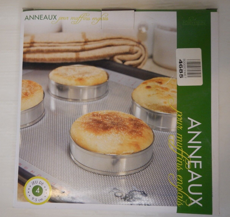 English Muffin Rings Set of 4 Fox Run Tin-Plated Steel 3.75” Round NIP gallery
