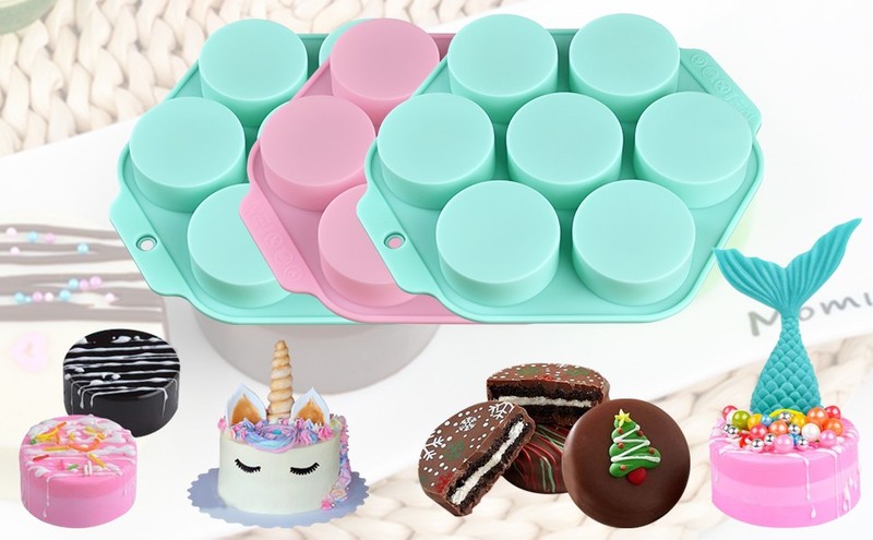 Round Chocolate Covered Cookie Molds, 3 Pcs Cylinder Chocolate Candy Silicone gallery