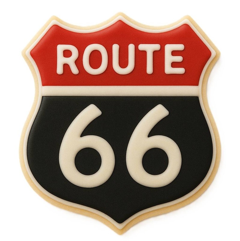 5 Piece Hwy Route 66 Race Car Flag NASCAR Cookie Cutter Set Metal gallery