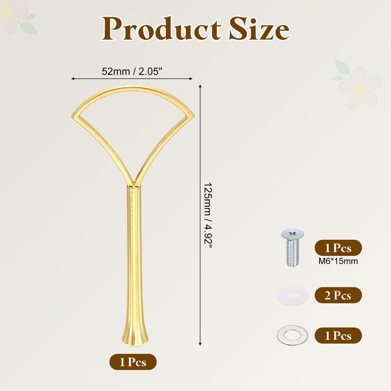 Cake Tray Stand Handle 1-Tier Dessert Plate Hardware Fittings Gold gallery