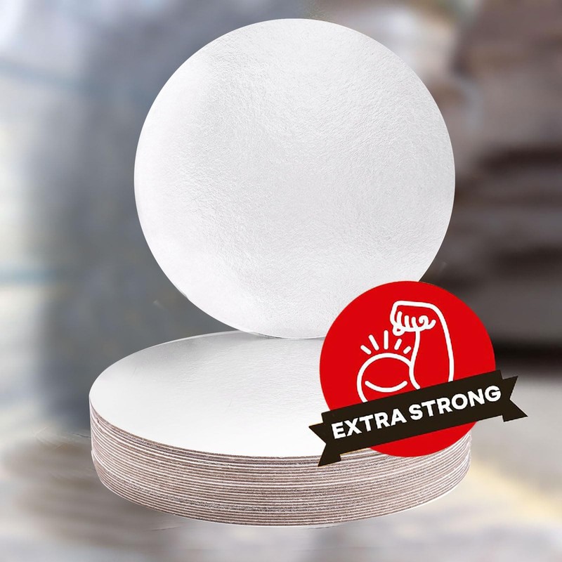 8 White Round Cakeboard 25 PCS 2mm Thick Base Cardboard Circle Disposable gallery