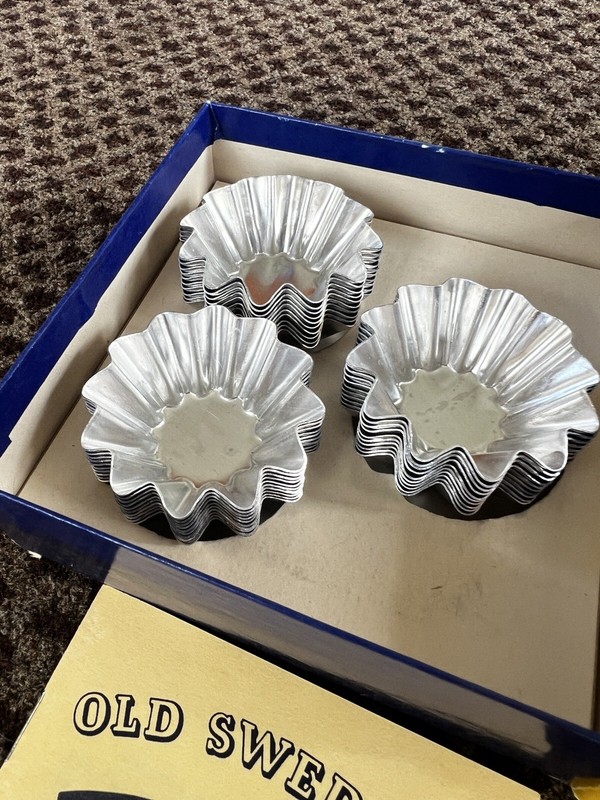 Vintage 1960 Old Swedish Ebba’s Forms & Recipes – 30 Mini Holiday Baking Forms
