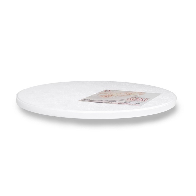 Cake Boards Plastic – 12 Inch White Drums 1-Pack – Professional Cake Rounds