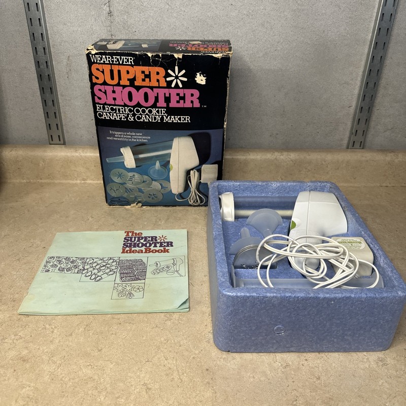 Sears Fun Gun WearEver Super Shooter Electric Cookie Canape Press 70001 Tested
