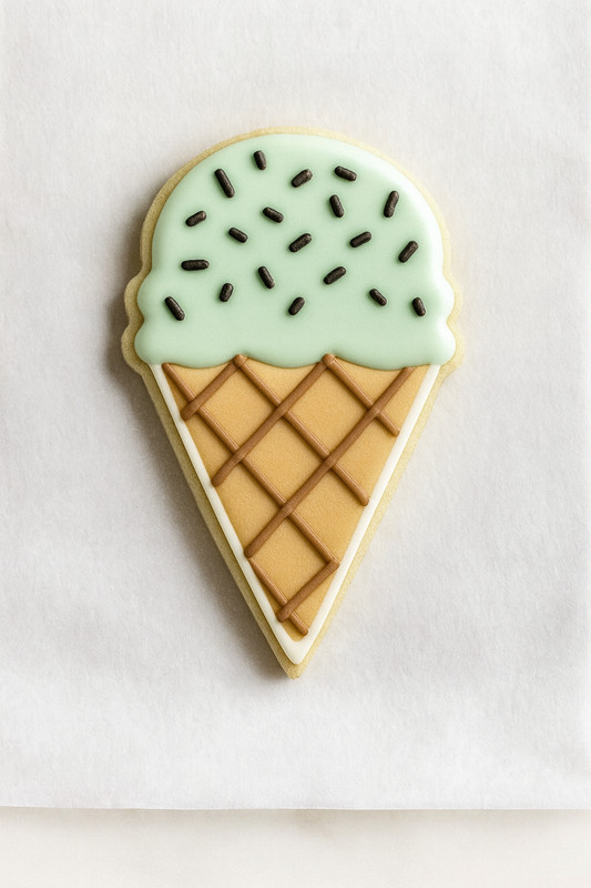 Custom Made Ice Cream Cone Cookie Cutter Fondant Cutter Baking Tool USA gallery