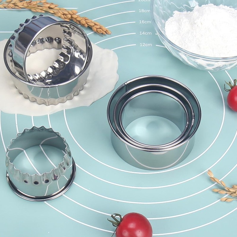 Biscuit Cutters, Round Cookie Cutters/Stainless Steel Dumpling Cutters/Cake P... gallery