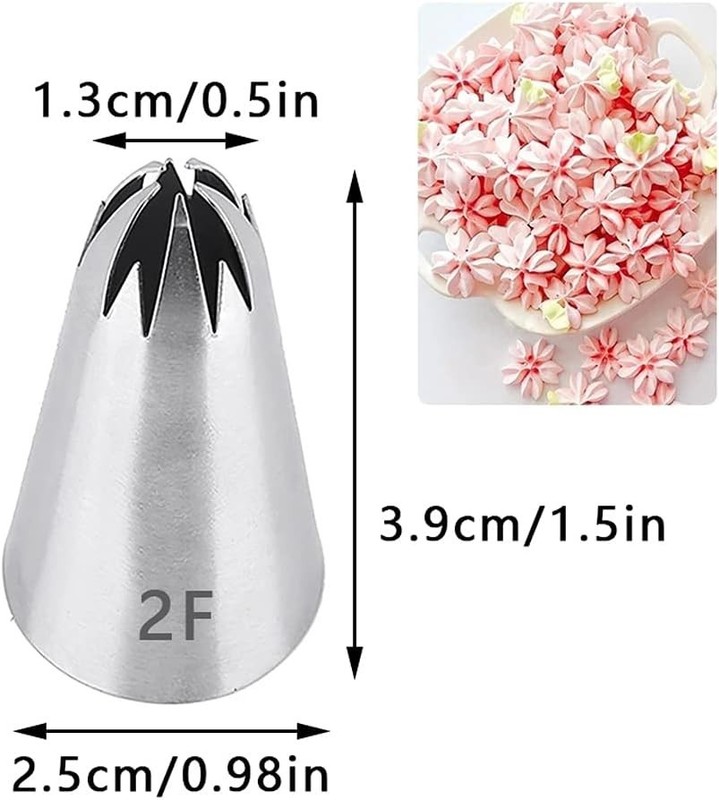 Icing Piping Tip Set,3 Large Decorating Tips Stainless Steel,DIY Cream Rose F... gallery
