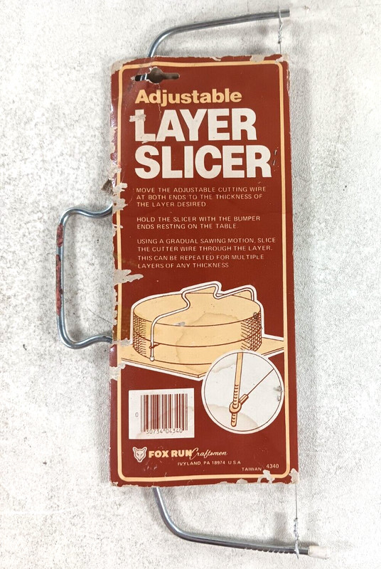 Adjustable Cake Layer Slicer Vintage New by Fox Run Craftsmen