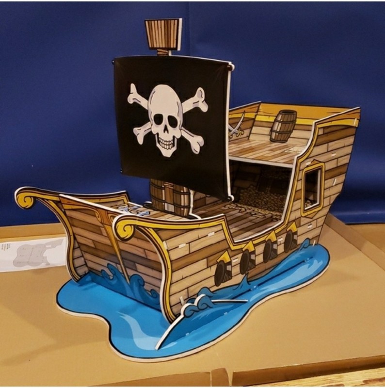 Oriental Trading Pirate Ship Cardboard Cupcake Stand Holder