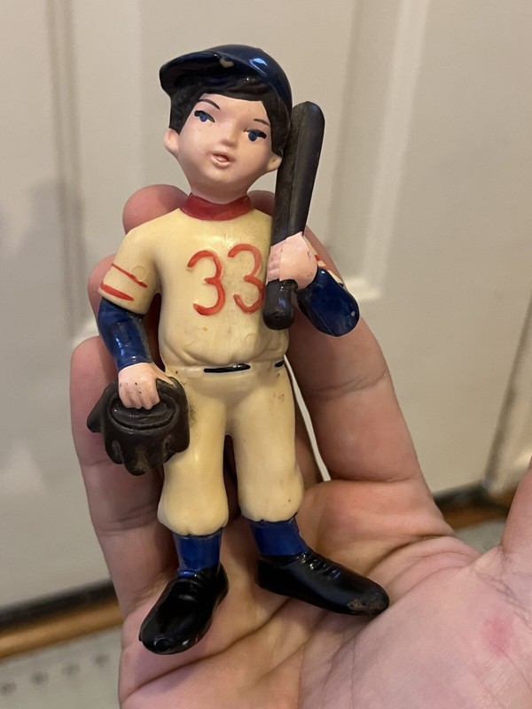 4.4″ Vintage 1970s Wilton Chicago #33 Baseball Player Figurine/Cake Topper °