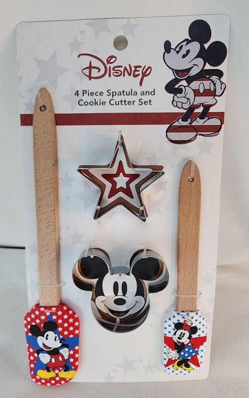 Disney MICKEY & MINNIE Spatula Cookie Cutter 4 Piece Set New Kitchen