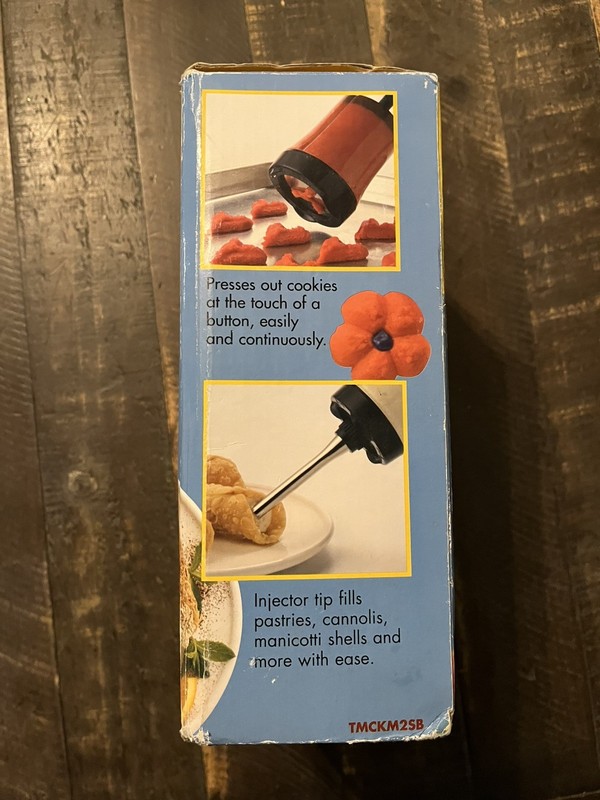 Toastmaster Cookie Press Electric with Cookie Discs Decorator Tips Stainless NIB gallery