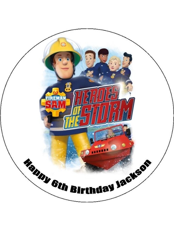 Fireman Sam Edible Cake Toppers – Icing - Fire Truck Birthday Decorations gallery