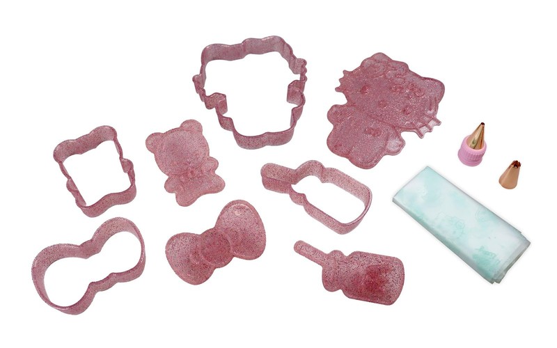 Hello Kitty Commemorative 50th Anniversary Cookie Baking Set with Cookie Stam... gallery
