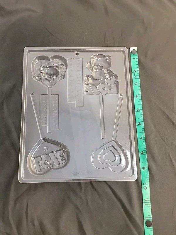Concepts In Candy VALENTINES DAY Love Heart Teddy Bear Chocolate Lollipop Mold gallery