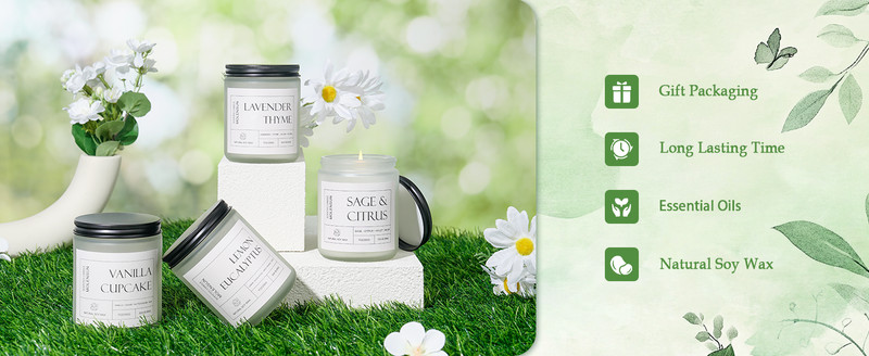 Vanilla Cupcake Scented Candle, Aromatherapy Jar Candles, 7 oz Long Lasting gallery
