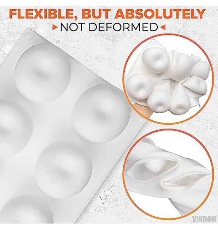 8 Cavity Apple Silicone Mold - 11.22 x 6.69 x 2.3 Inches Apple Mold for Baking gallery
