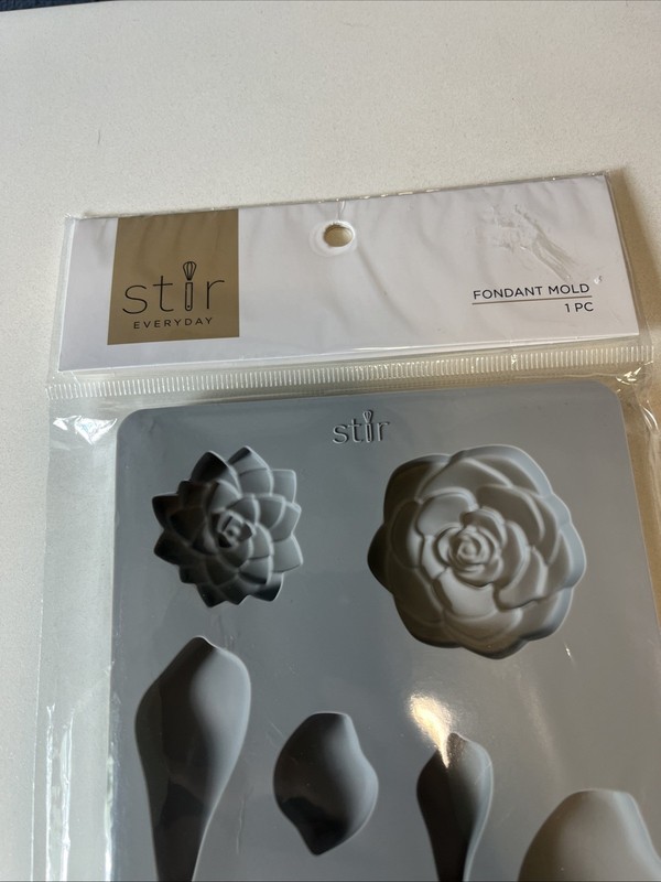 Shells & Flowers Silicone Molds Fondant & Chocolate Molds. Stir Everyday. New. gallery