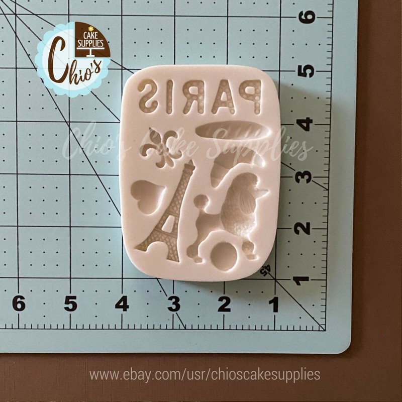 Paris themed Silicone Mold, 11 cavities. Eiffel Tower silicone mold gallery