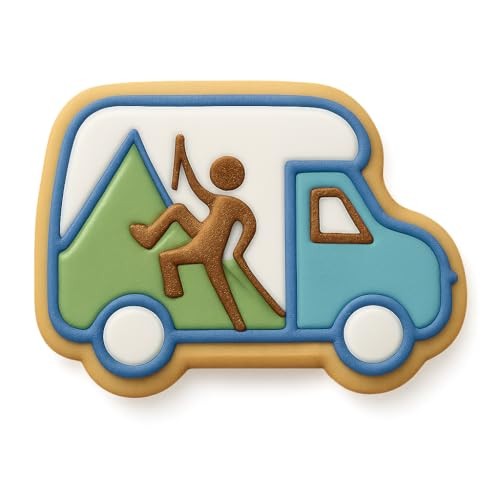 Rock Climber�s Van Cookie Cutter & Stamp, Fondant & Clay - 4x3.2 gallery