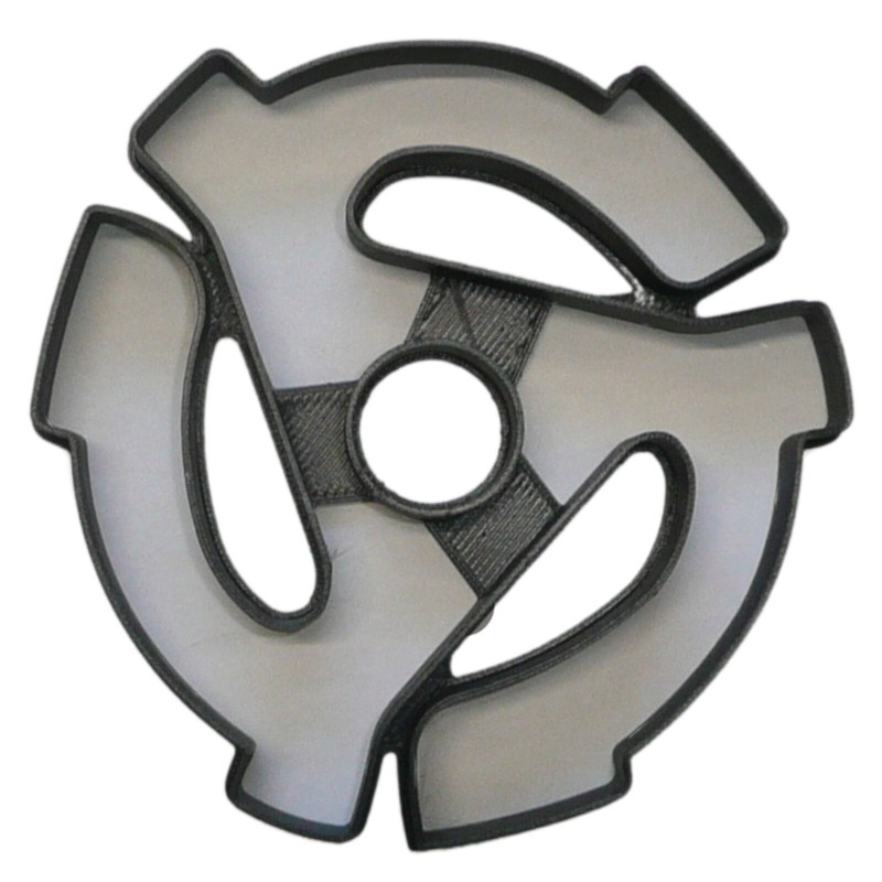VINTAGE STYLE 45RPM VINYL RECORD ADAPTER DETAILED COOKIE CUTTER USA PR5022