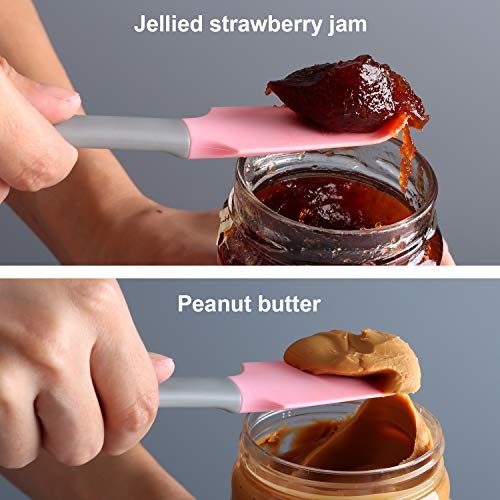 Silicone Mini Spatula, Curved Small Spatula, Kitchen Jar Spatula, Wet Pet Food gallery