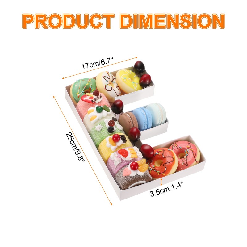 6.7" Cardboard Number for Charcuterie, Cardboard Food Tray (White Letter E) gallery