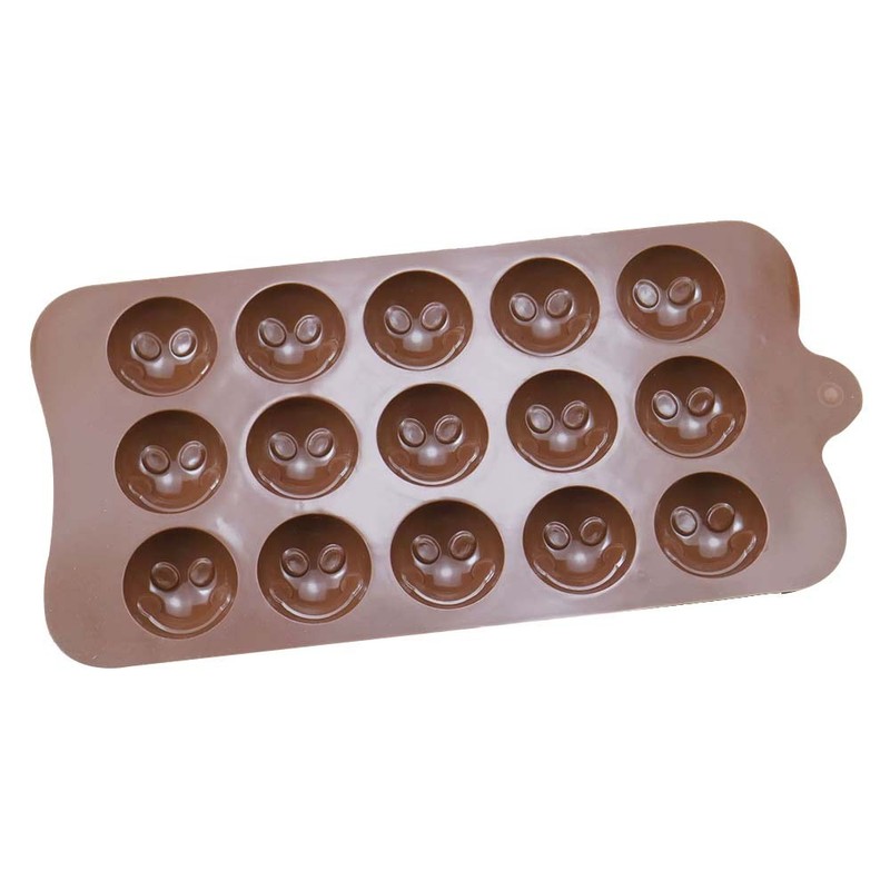2 Pack Smiley Face Silicone Mold Chocolate Cake Candy Baking Mould gallery