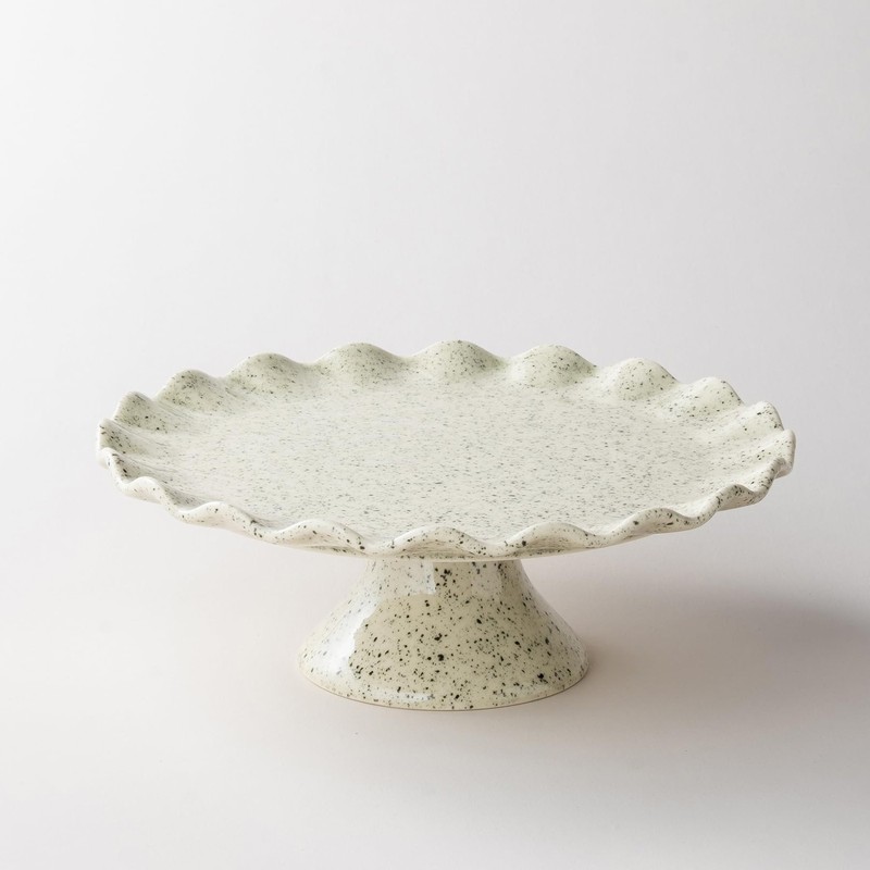 Ceramic Cake Stand, Small Cake Plate for 8 Inch Cake, Vintage Cake Pedestal S…