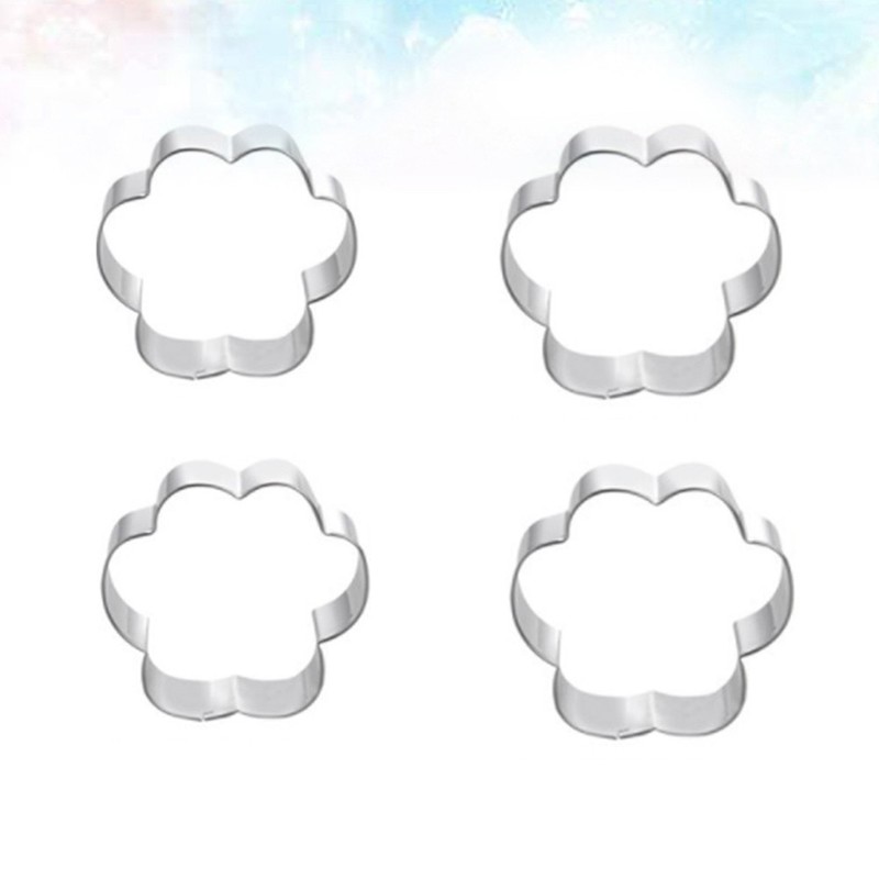 4pcs Dog Paw Cookie Stainless Steel DIY Cake Moulds Baking Tool cake mold