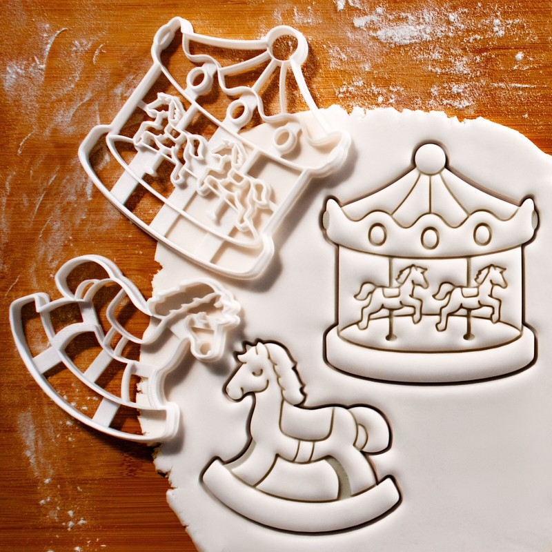 Carousel & Rocking Horse Cookie Cutters – magical baby shower Merry-Go-Round