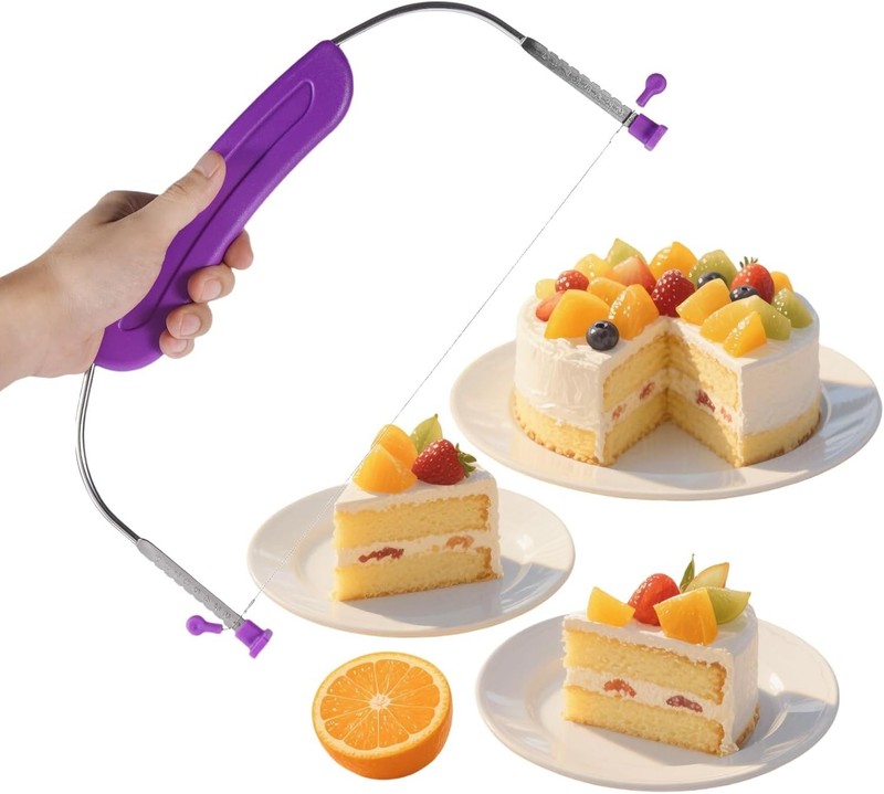 Cake Leveler Slicer Adjustable Stainless Steel 10 Inch Food Grade Purple gallery