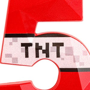 2.76 Inch Number 8 Red Pixel Gamer Birthday Candles, TNT Themed Number Candles, gallery