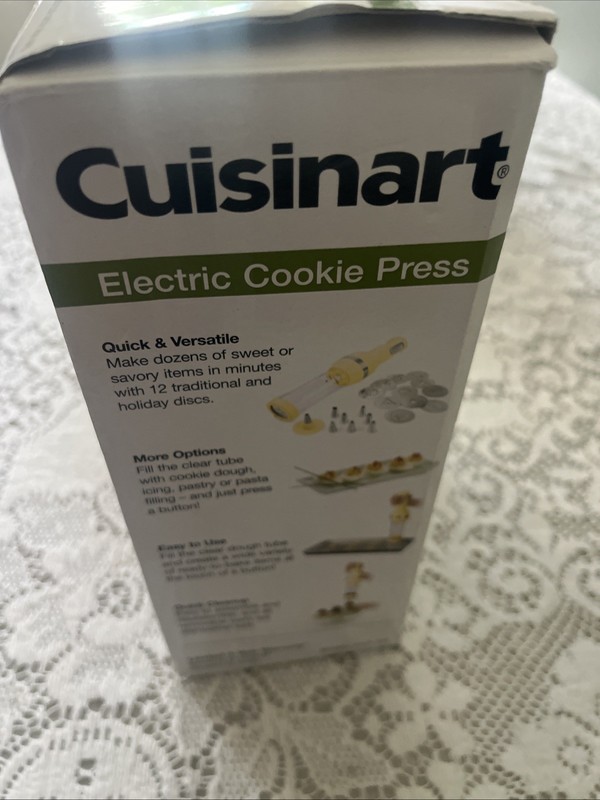 Cuisinart Electric Cookie Press Yellow CCP‑10Y 12 Discs 6 Tips - Tested gallery