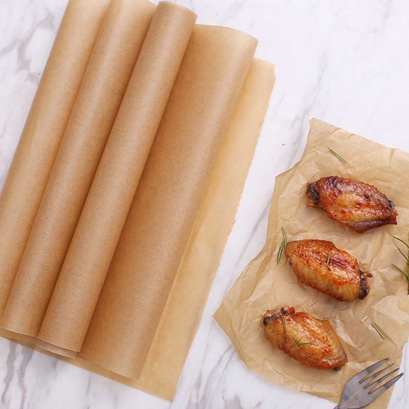 Grease Proof Khaki Parchment Paper Roll Multi Function Baking Paper for Kitchen gallery